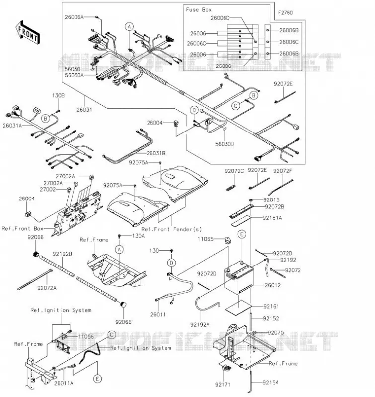 CHASSIS ELECTRICAL EQUIPMENT Kawasaki SSV 820 2023 MULE PRO-FXT  KAT820APFNL