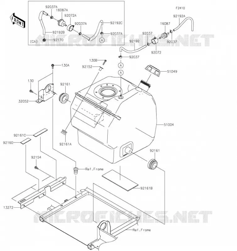 FUEL TANK Kawasaki SSV 820 2023 MULE PRO-FXT  KAT820APFNL