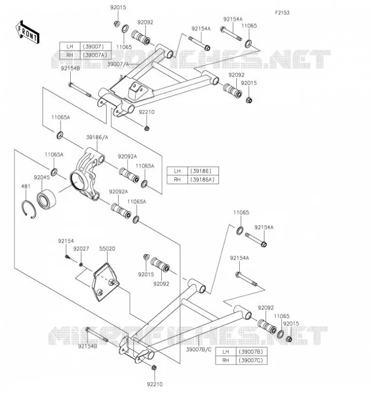 REAR SUSPENSION Kawasaki SSV 820 2023 MULE PRO-FXT  KAT820APFNL