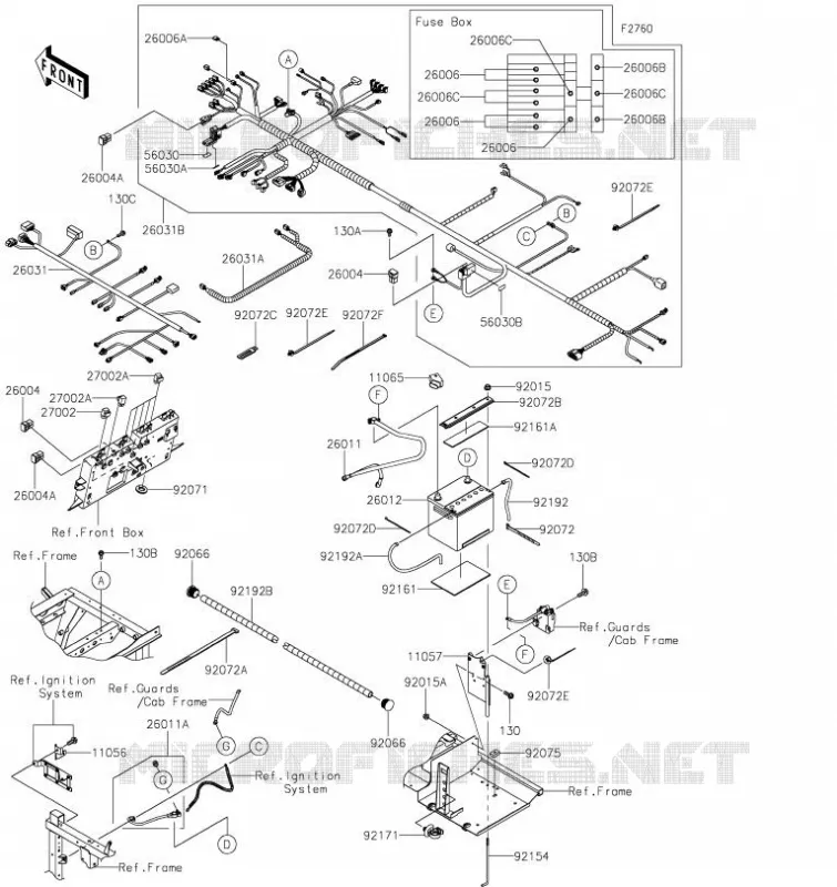 CHASSIS ELECTRICAL EQUIPMENT Kawasaki SSV 820 2023 MULE PRO-FXT  KAT820FPFNL