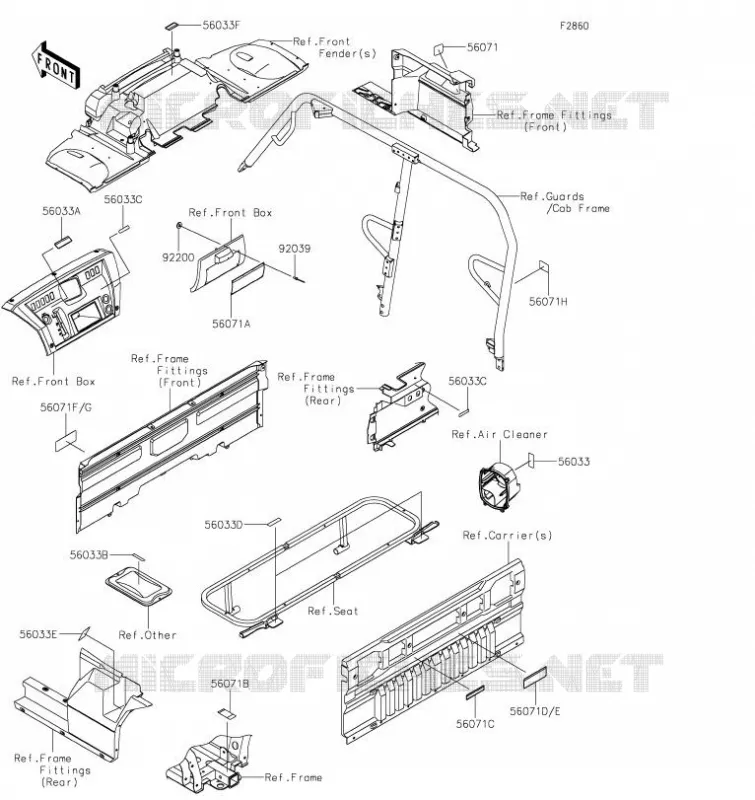 LABELS Kawasaki SSV 820 2023 MULE PRO-FXT  KAT820FPFNL