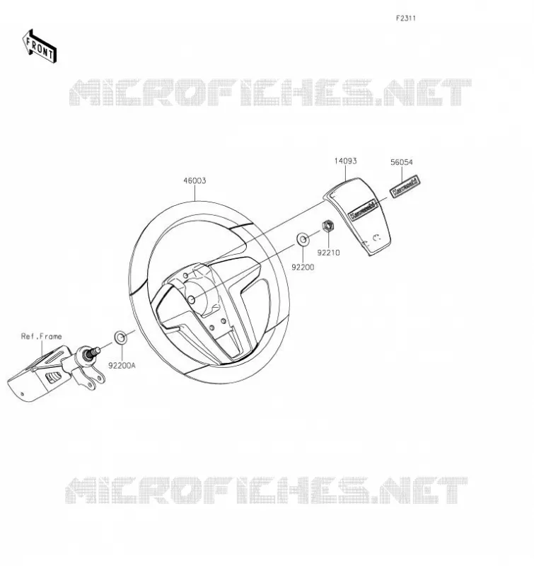 STEERING WHEEL Kawasaki SSV 820 2023 MULE PRO-FXT  KAT820FPFNN