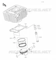 CYLINDER   PISTON  voor Kawasaki KLX230R S 2023