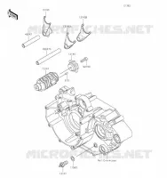 GEAR CHANGE DRUM   SHIFT FORKS voor Kawasaki KLX230R S 2023
