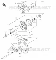 REAR HUB voor Kawasaki KLX230R S 2023