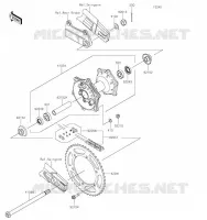 REAR HUB voor Kawasaki KLX230R S 2023
