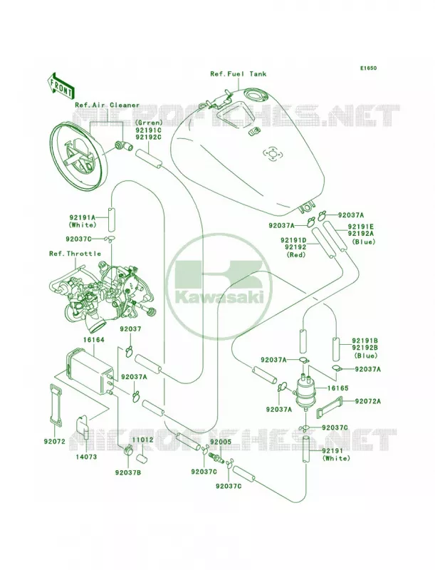 Fuel Evaporative SystemCA Kawasaki MOTOS 1500 2007 Vulcan 1500 Classic  VN1500N7FA