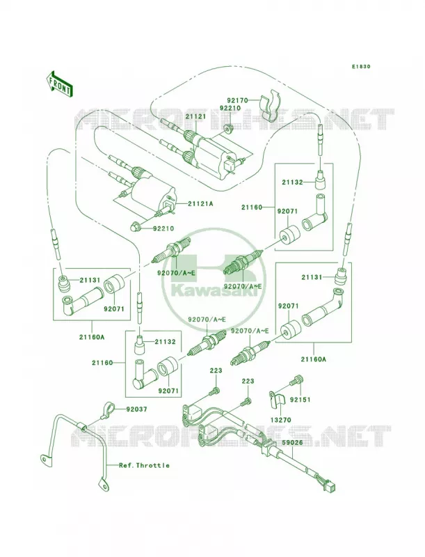 Ignition System Kawasaki MOTOS 1500 2007 Vulcan 1500 Classic  VN1500N7FA