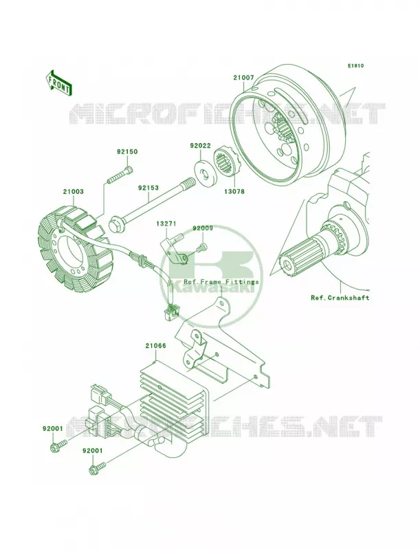Generator Kawasaki MOTOS 1600 2007 Vulcan 1600 Mean Streak  VN1600B7FA