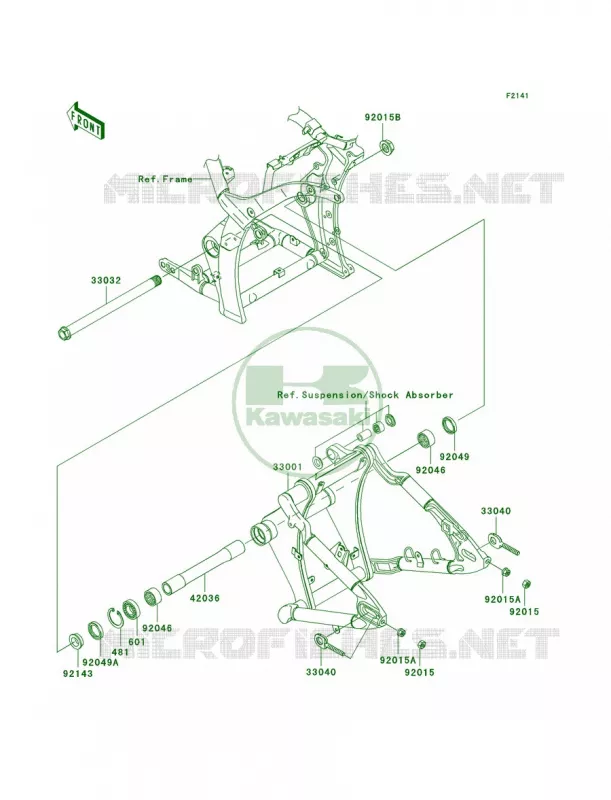 Swingarm Kawasaki MOTOS 2000 2007 Vulcan 2000  VN2000A7F