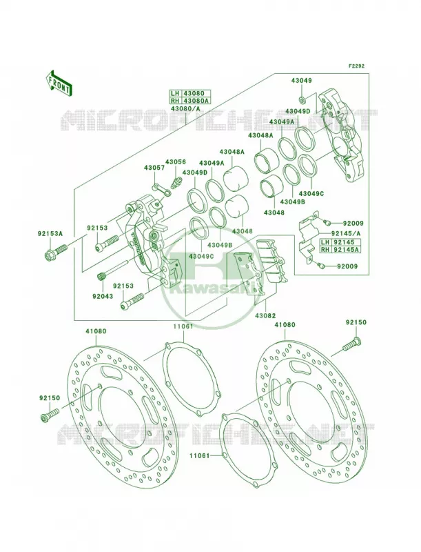 Front Brake Kawasaki MOTOS 2000 2007 Vulcan 2000 Classic  VN2000E7F
