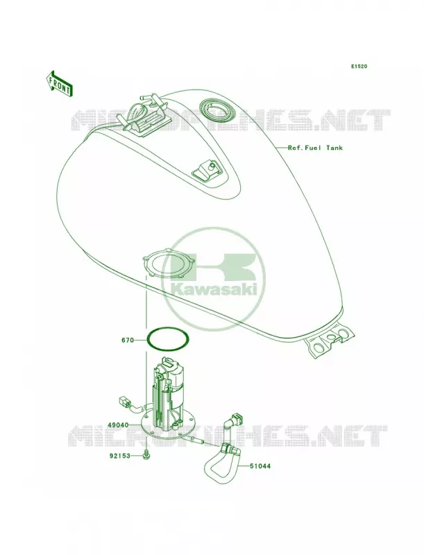 Fuel Pump Kawasaki MOTOS 900 2007 Vulcan 900 Classic  VN900B7F