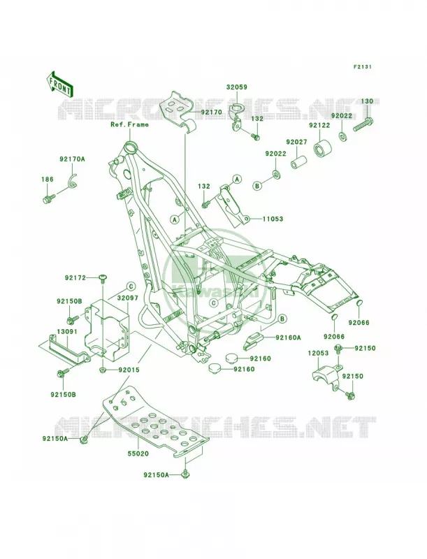 Frame Fittings Kawasaki MOTOS 250 2006 KLX250S  KLX250H6F