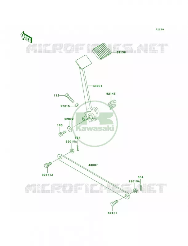 Brake PedalTorque Link Kawasaki MOTOS 125 2006 Eliminator 125  BN125A6F