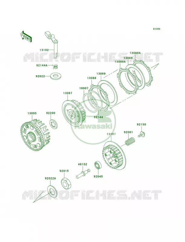 Clutch Kawasaki MOTOS 125 2006 Eliminator 125  BN125A6F