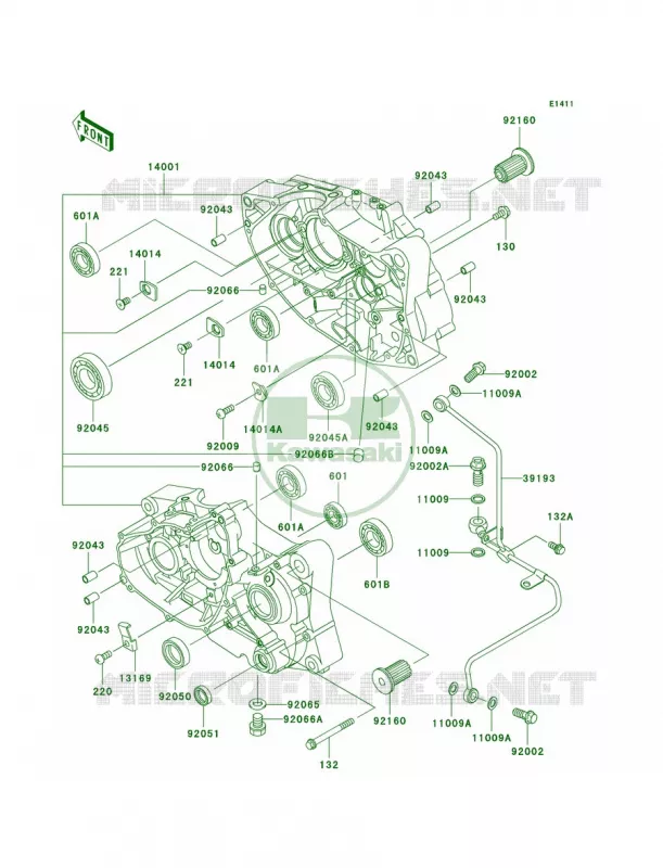 Crankcase Kawasaki MOTOS 125 2006 Eliminator 125  BN125A6F