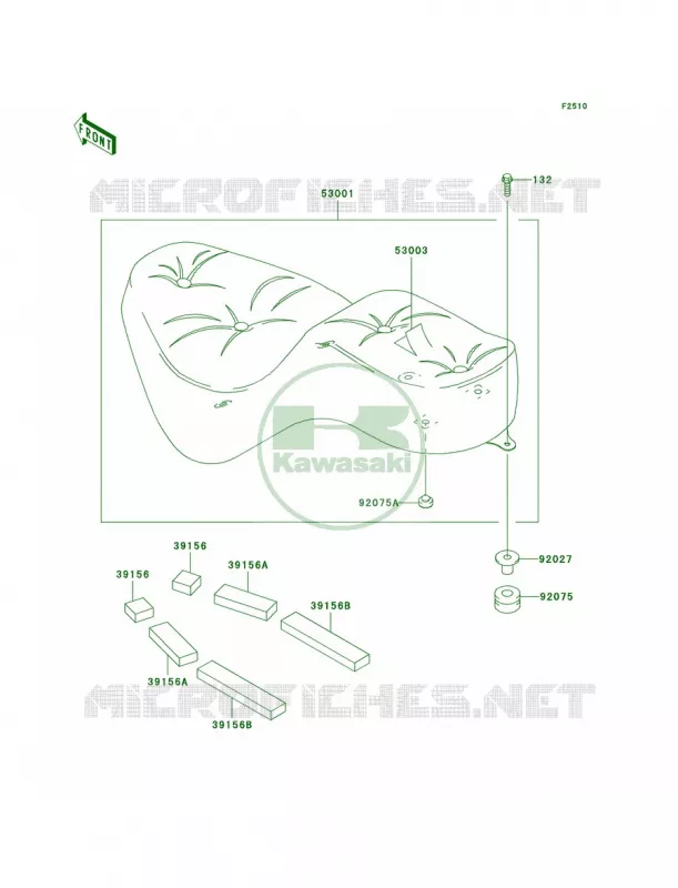 Seat Kawasaki MOTOS 500 2006 Vulcan 500 LTD  EN500C6F