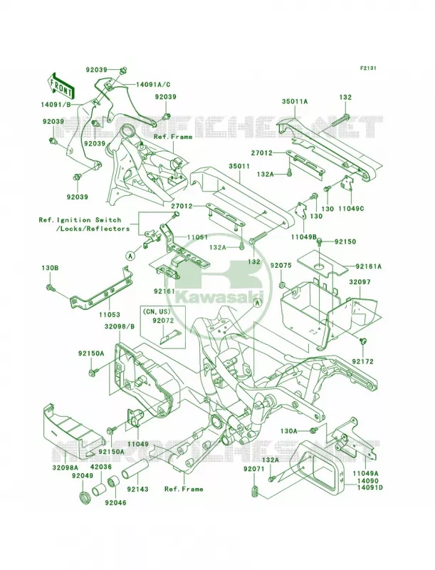 Frame Fittings Kawasaki MOTOS 1500 2006 Vulcan 1500 Classic  VN1500N6F