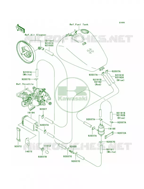 Fuel Evaporative SystemCA Kawasaki MOTOS 1500 2006 Vulcan 1500 Classic  VN1500N6F