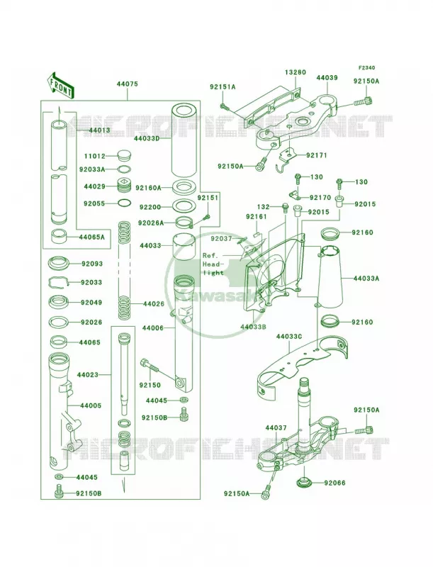 Front Fork Kawasaki MOTOS 1500 2006 Vulcan 1500 Classic  VN1500T6F