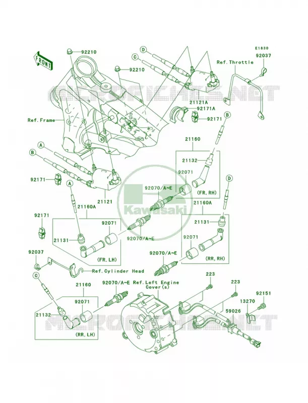 Ignition System Kawasaki MOTOS 1600 2006 Vulcan 1600 Classic  VN1600A6F