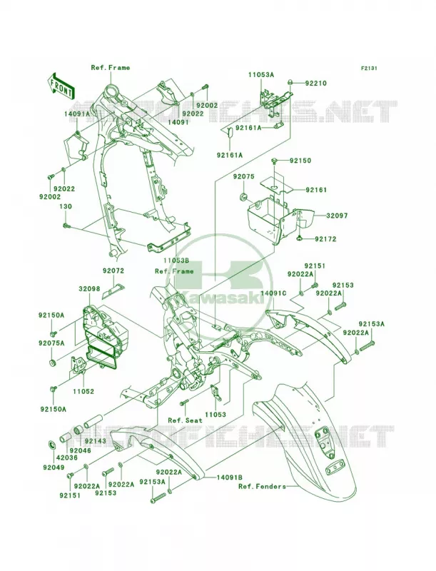 Frame Fittings Kawasaki MOTOS 1600 2006 Vulcan 1600 Classic  VN1600E6F