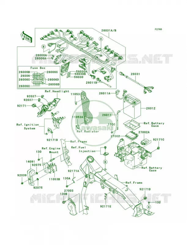 Chassis Electrical Equipment Kawasaki MOTOS 2000 2006 Vulcan 2000  VN2000A6F