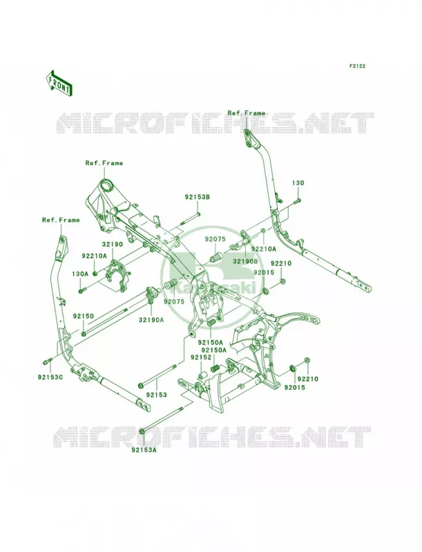Engine Mount Kawasaki MOTOS 2000 2006 Vulcan 2000  VN2000A6F