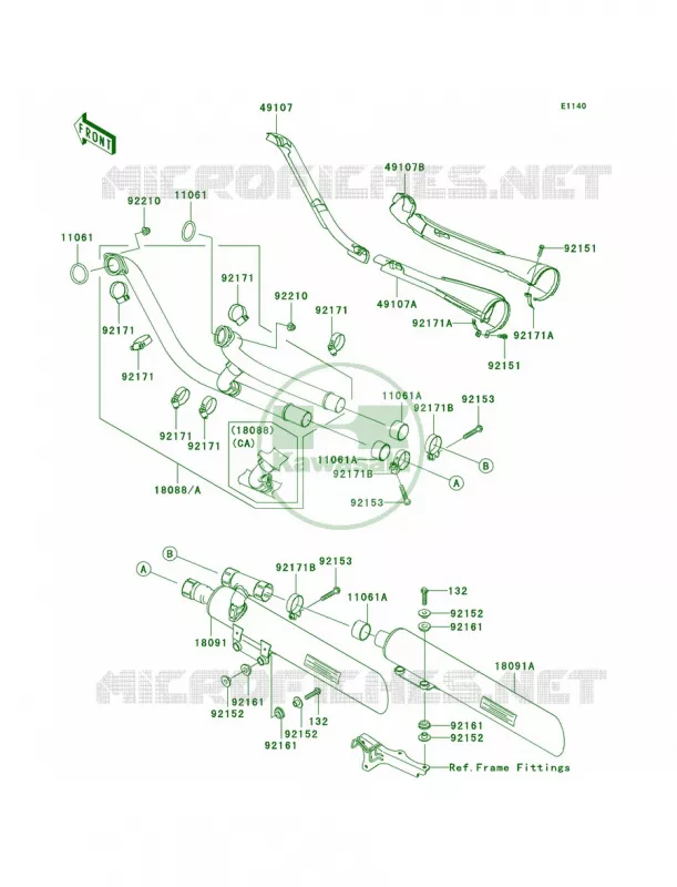 Mufflers Kawasaki MOTOS 2000 2006 Vulcan 2000 Limited  VN2000D6F