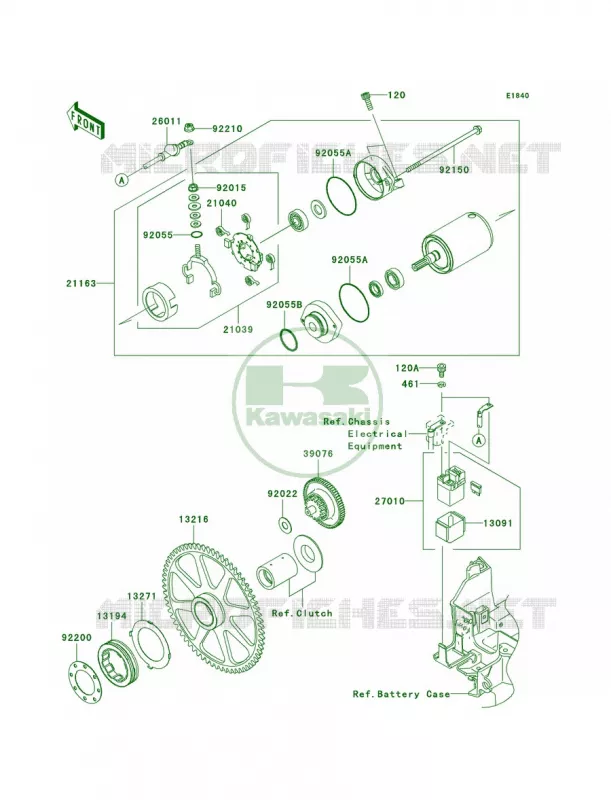 Starter Motor Kawasaki MOTOS 2000 2006 Vulcan 2000 Classic  VN2000E6F