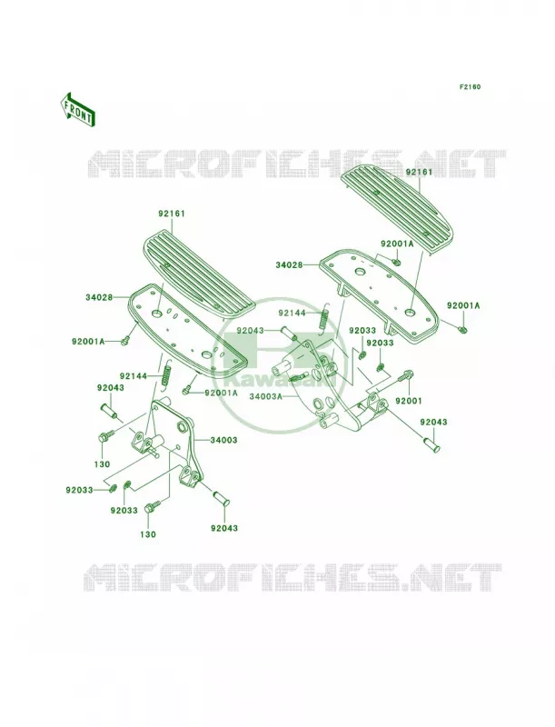 Footrests Kawasaki MOTOS 800 2006 Vulcan 800 Drifter  VN800E6F