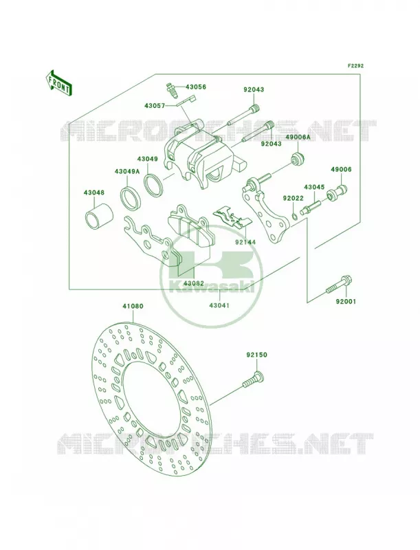 Front Brake Kawasaki MOTOS 125 2005 Eliminator 125  BN125-A8