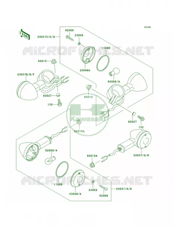 Turn Signals Kawasaki MOTOS 125 2005 Eliminator 125  BN125-A8