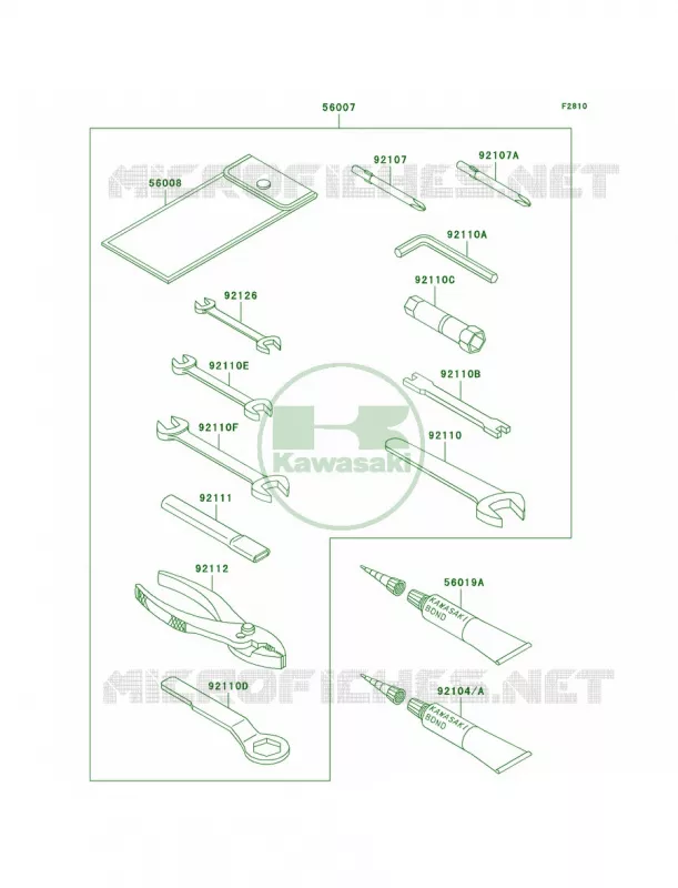 Owner's Tools Kawasaki MOTOS 500 2005 Vulcan 500 LTD  EN500-C10
