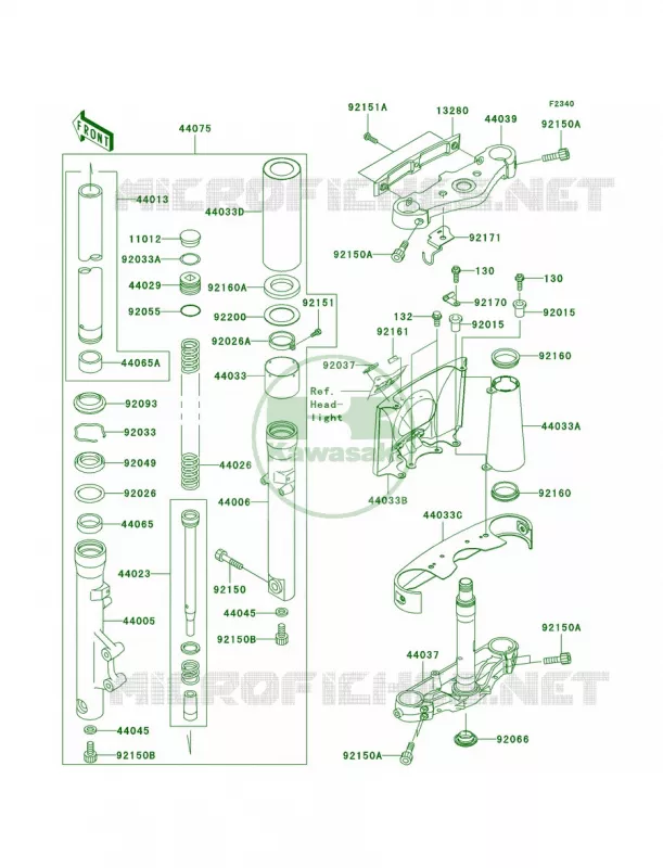 Front Fork Kawasaki MOTOS 1500 2005 Vulcan 1500 Classic  VN1500-N4