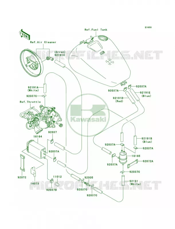 Fuel Evaporative SystemCA Kawasaki MOTOS 1500 2005 Vulcan 1500 Classic  VN1500-N4