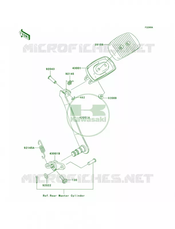 Brake PedalTorque LinkA3 Kawasaki MOTOS 1600 2005 Vulcan 1600 Classic  VN1600-A3