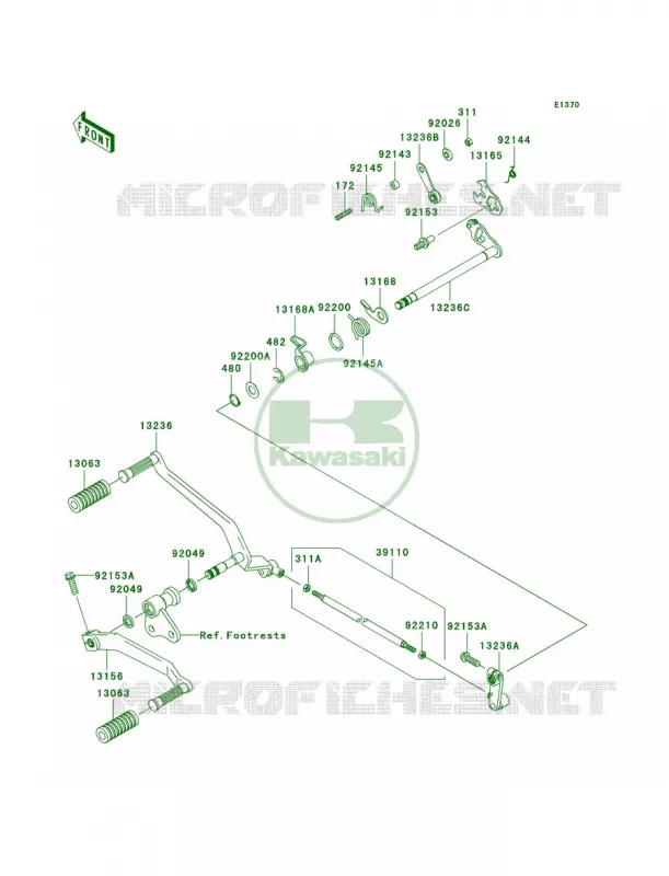 Gear Change MechanismA1 Kawasaki MOTOS 2000 2005 Vulcan 2000  VN2000-A2