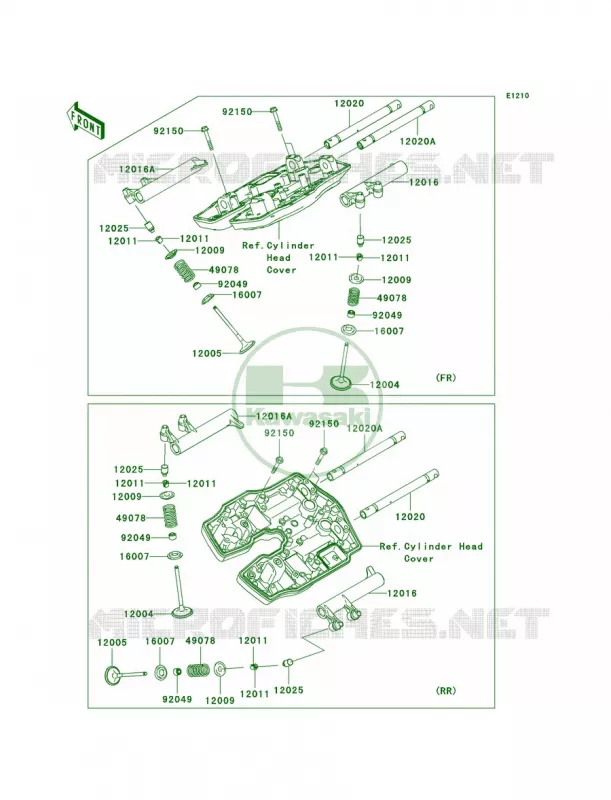 Valves Kawasaki MOTOS 2000 2005 Vulcan 2000 Limited  VN2000-D1