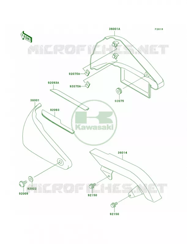 Side CoversChain Cover Kawasaki MOTOS 800 2005 Vulcan 800  VN800-A11