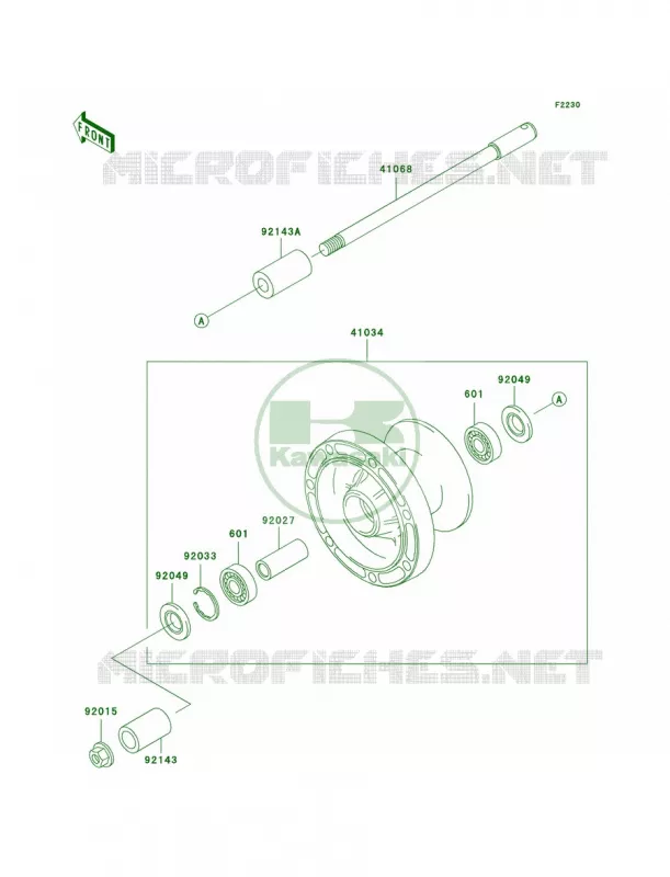 Front Wheel Kawasaki MOTOS 800 2005 Vulcan 800 Classic  VN800-B10