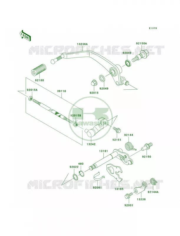Gear Change Mechanism Kawasaki MOTOS 800 2005 Vulcan 800 Classic  VN800-B10