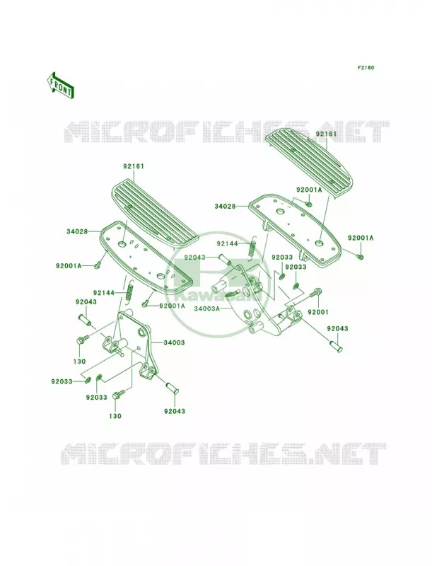 Footrests Kawasaki MOTOS 800 2005 Vulcan 800 Drifter  VN800-E5