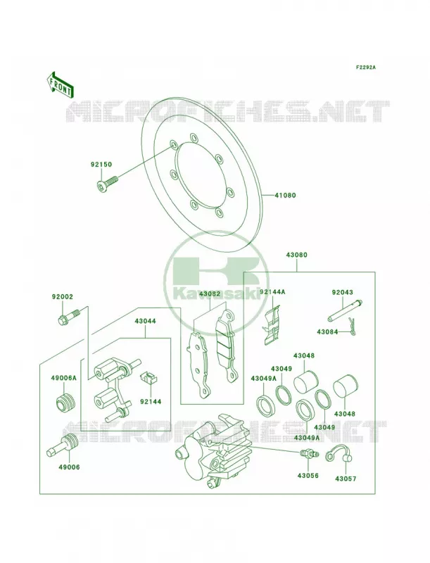 Front BrakeE4E5 Kawasaki MOTOS 800 2005 Vulcan 800 Drifter  VN800-E5
