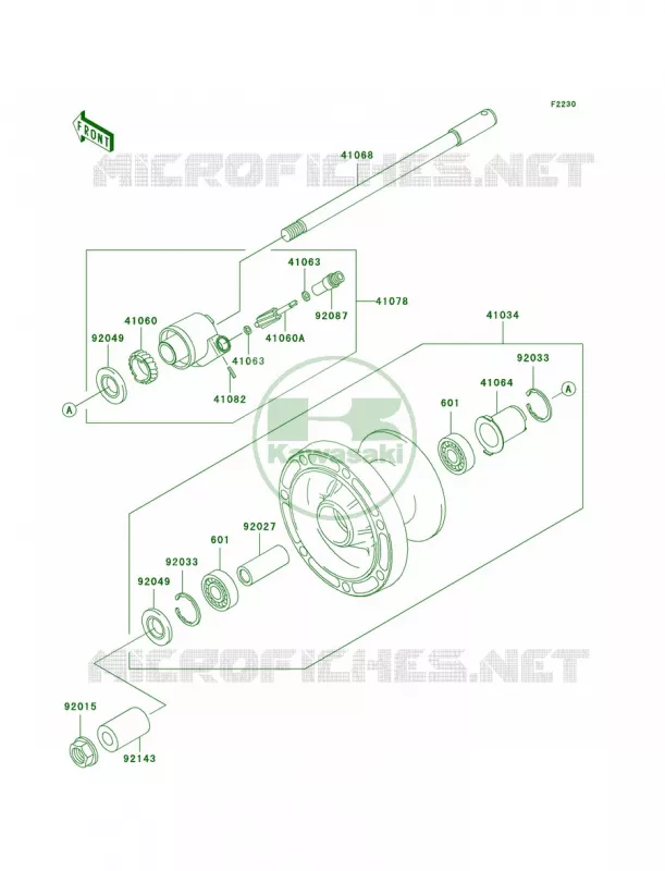Front Wheel Kawasaki MOTOS 800 2005 Vulcan 800 Drifter  VN800-E5