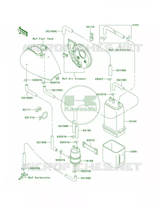 Fuel Evaporative SystemCA Kawasaki MOTOS 800 2005 Vulcan 800 Drifter  VN800-E5