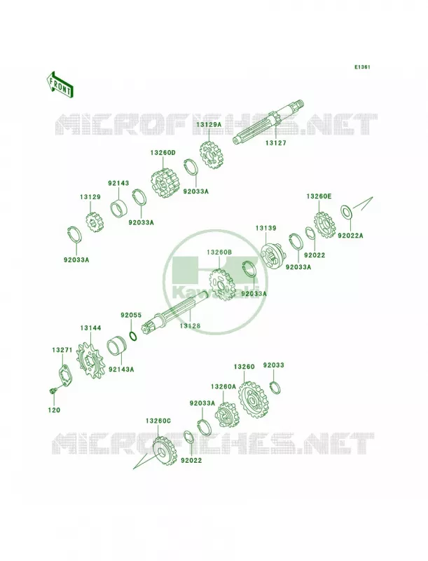 Transmission Kawasaki MOTOS 125 2004 Eliminator 125  BN125-A7
