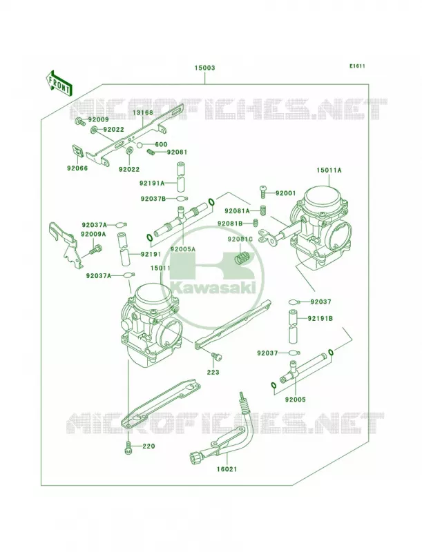 Carburetor Kawasaki MOTOS 500 2004 Vulcan 500 LTD  EN500-C9