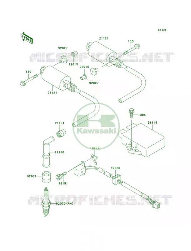 Ignition System Kawasaki MOTOS 500 2004 Vulcan 500 LTD  EN500-C9