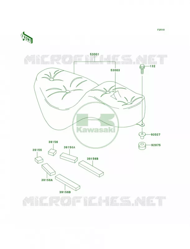 Seat Kawasaki MOTOS 500 2004 Vulcan 500 LTD  EN500-C9